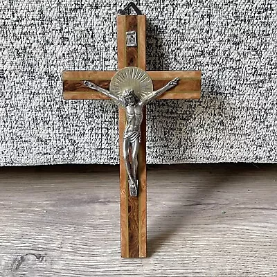 Hanging Crucifix With Wooden Cross And Metal Crucifix • £16.99