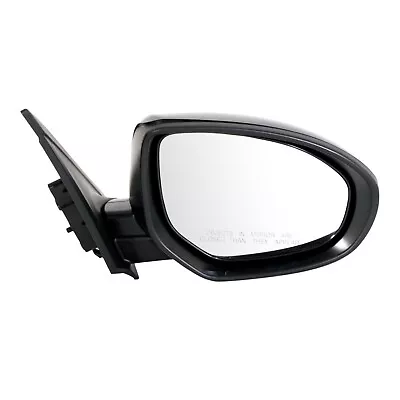 Mirror Power Smooth Black Passenger Side Right RH For 10-13 Mazda 3 Mazda3 • $43.09