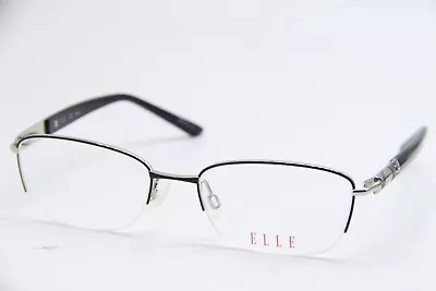 Elle 13412 Bk Black Silver Gunmetal Authentic Frames Eyeglasses 51-17 • $39.16