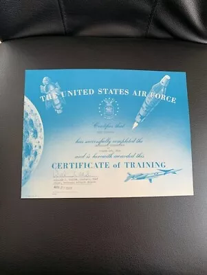 The United States Air Force Training Certificate Vintage 1967 Official Signed • $80