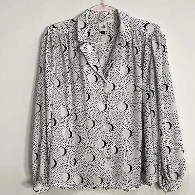 Cabi Eclipse Blouse Retro Whimsical Moondust Women's Small • $40