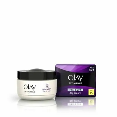 2 X OLAY AntiWrinkle Firm And Lift SPF15 Anti Ageing Moisturiser Day Cream 50 Ml • £17.50