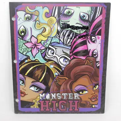 Monster High 2-Pocket 3-Hole Folder 2014 Clawdeen Cleo Frankie Stein Ghoulia • $6.15