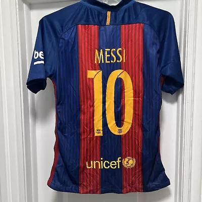 Nike Messi Barcelona Jersey 2016/2017 Soccer Football Shirt YOUTH Size Large • $49.95