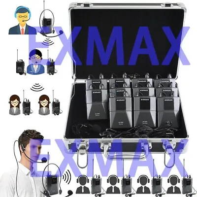 EXMAX EX-938 Wireless Tour Guide  System Audio Voice Transmission Classroom1T10R • $398.98