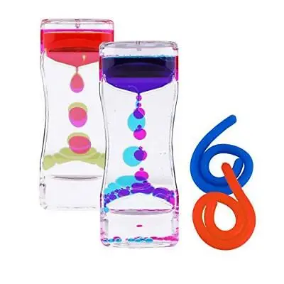 Liquid Motion Bubbler Sensory Toys – 8 Pc Set Bundle Stretchy String Fidget Toys • $14.99