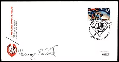 Marge Schott Signed 1st Day Cover JSA AUTO '92 Cachet MLB C. Reds CEO (d.2004)! • $85