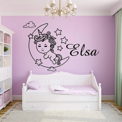 Unicorn Sticker Waterproof Vinyl Wallpaper Living Room Bedroom Mural Custom • $6.59