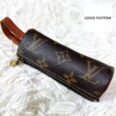 Louis Vuitton Monogram Golf Ball Holder Pouch Case M58249 Rare Vintage • $149.99