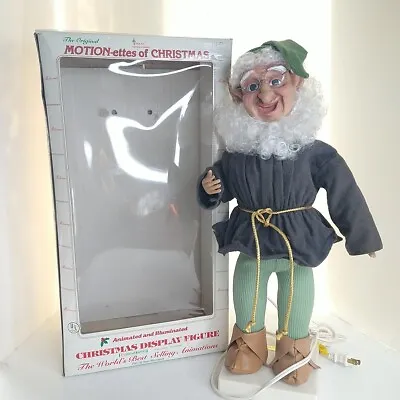 Vintage Christmas Animated Telco Motion-ette Christmas Elf Santa's Helper • $59