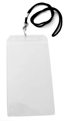 Vertical Sport Ticket Holder 7 X 4 With Id Neck Lanyard Strap Combo • $2.85