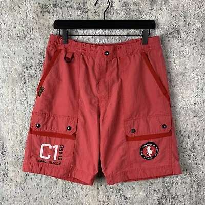 Vintage Polo Ralph Lauren Board Shorts Medium Conoe Red Swim Trunks Men’s • $35