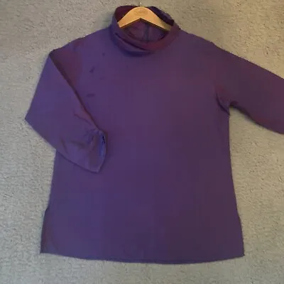 Guga Handlooms Skye Batik Sz Medium Purple Smock Scotland Pullover Skyebatik • $79