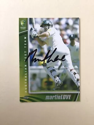 2003 ESP Signed Australian Test Team Cricket Card - Martin Love • $5.50