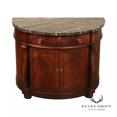 Henredon Historic Natchez Collection Mahogany Demilune Console • $2395