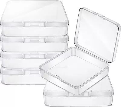 6 Pieces Mini Plastic Clear Beads Storage Containers Box For Collecting Small It • $21.99