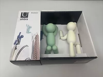 NEW NIB Umbra Set Of 3 Buddy Hooks Towels Bedroom Bathroom Pop Art Dorm • £14.44