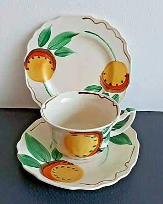 Art Deco Hand Painted Myott Son & Co Trio - Cup Saucer Plate • £16.95