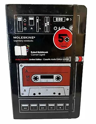 Moleskine Audio Cassette Tape Ruled Notebook + Stickers Limited Edition 8x5 NEW! • $52.23