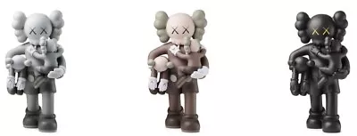 KAWS Companion Clean Slate Vinyl Figures 2018 Set Of 3 (Brown Grey And Black) • $6000