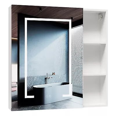 LED Mirror Cabinet 28  X 28  Inch Medicine Cabinet With Touch Switch 3 Lights • $135.99