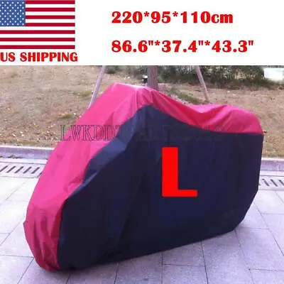 Large Motorcycle Cover  Moped Outdoor Rain Snow UV Protector Storage • $22.03