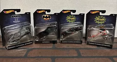 Hot Wheels BATMAN 1:50 Scale Diecast Lot Of 4 MOC DC Comics Tv Series Batmobile • $40