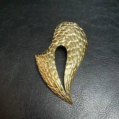 Vintage Jewelry Signed M. JENT Gold Tone Pin Brooch. 7745 • $16.99