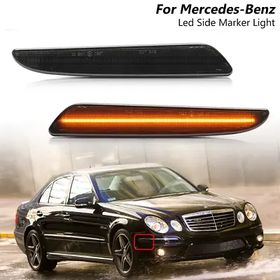 Smoked LED Amber Side Marker Light For 07-09 Mercedes Benz E-Class W211 Facelift • $39.59