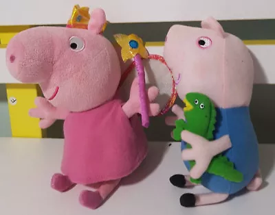 Peppa Pig And George Plush Toy! Soft Toy Fairy Peppa About 15cm Seated Kids Toy! • $25