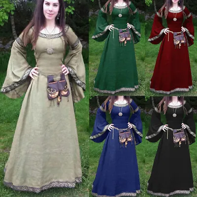 Vintage New Medieval Long Dress Renaissance Princess Dress Cosplay Costume • $35.99