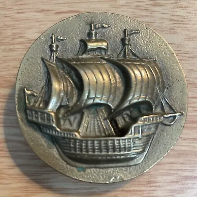 Solid Brass TALL SHIP Belt Buckle • $20