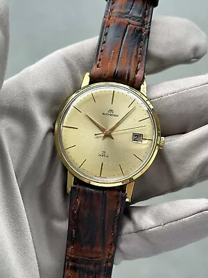 Vintage Bucherer Gold-Plated 25-Jewel Automatic 35mm Watch • $395