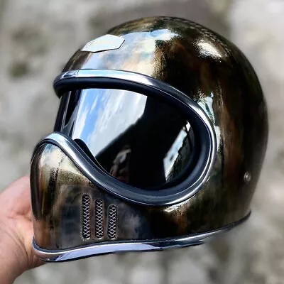 Full Face Vintage Custom Helmet Orion Rustic Chrome Bobber Chopper Motorcycle • $285