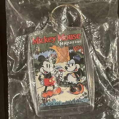 Sealed Vintage 90s Disney Store Mickey Mag  Mickey & Minnie  Acrylic Key Chain • $2.99