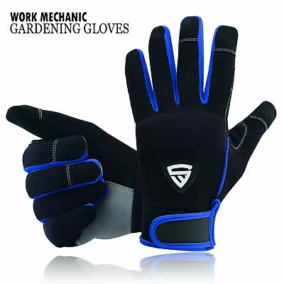 Work Safety Gloves Mechanic Gardening Builders Heavy Duty DIY Hand Protection UK • £6.49