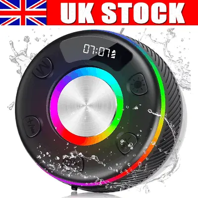 IPX7 Bluetooth Portable Wireless Waterproof Speaker Stereo Strong Bass With RGB • £18.90