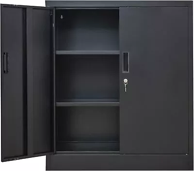 Metal Storage Cabinets With Shelves And Doors Steel Locking Storage Cabinet • $126.49