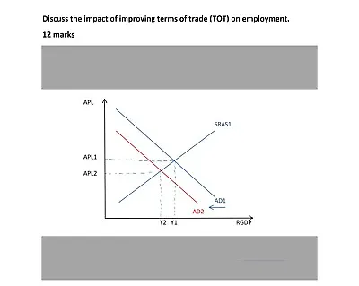 A-level Economics Model Answer (12 Marks): Terms Of Trade And Unemployment • £1.99
