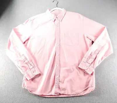 J Crew Slim Fit Cotton Button Down Long Sleeve Pink Shirt Women's Size XL • $16.99