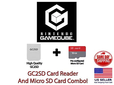 Nintendo GameCube GC2SD 16GB MICRO SD Card Adapter Game Cube Memory Card Slot • $12.90