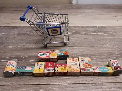 Kroger Miniature Shopping Cart With Mini Groceries • $34.99