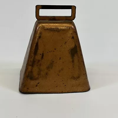 Vintage Steel Cow/Goat Bell With Handle And Antique Copper Finish~~LOUD RINGER! • $8.99