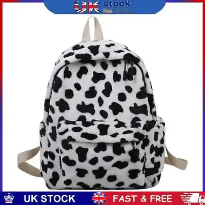 £11.19 • Buy Retro Cow Printed School Bag Women Girl Backpack Street Large Capacity Rucksacks