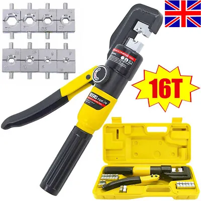 £26.99 • Buy 16T Hydraulic Crimper Crimping Tool Wire Battery Cable Terminal Lugs With 8 Dies