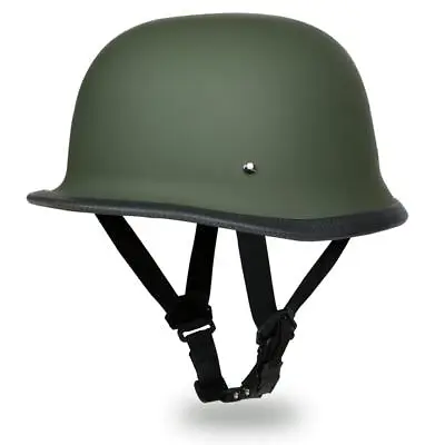 Daytona Skull GERMAN MILITARY GREEN DOT Approved Motorcycle Helmet • $82.76