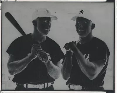 Mickey Mantle Yankees Roy Sievers Senators 8x10 Negative And Photo 1957 A.s Game • $20