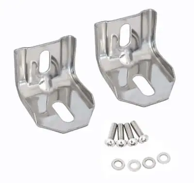 1983-1993 Mustang Header Panel Support Brackets Polished Stainless Steel - Pair • $26.72
