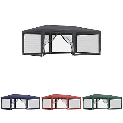 $116.99 • Buy Party Tent With 4 Mesh Sidewalls Pavilion Gazebo Multi Colours/Sizes VidaXL