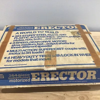 Vintage Gabriel 364 Pc. Superhoist Motorized Erector Set #37151 • $24.95